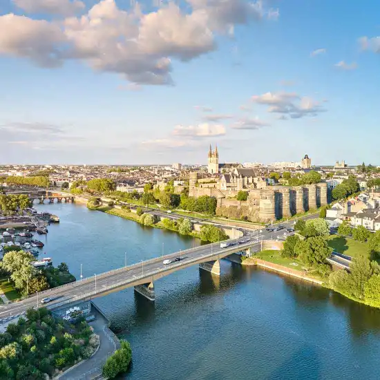 Aerial view of Angers