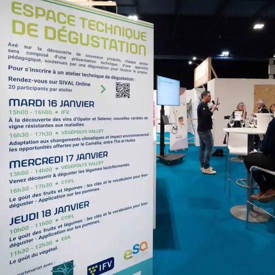 L'espace technique de dégustation au SIVAL 2024